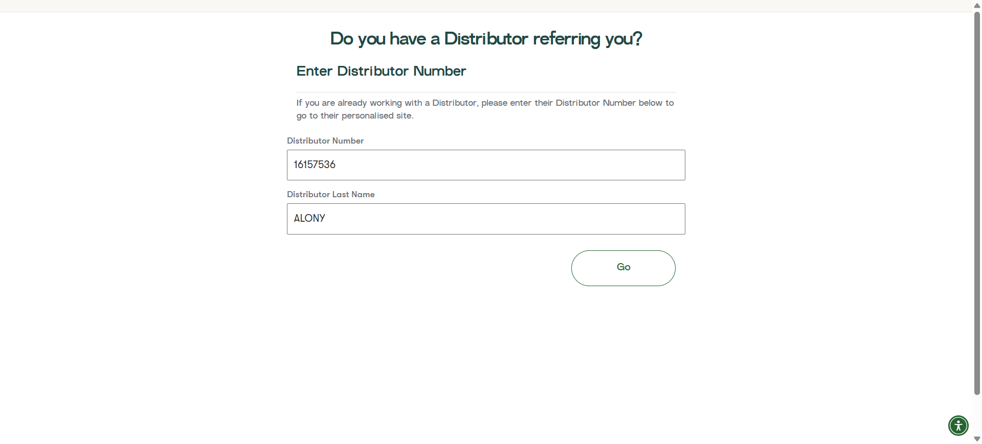 Australian registration sponsor fields showing 16157536 and ALONY